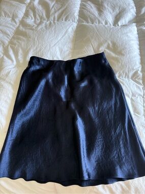 Babaton Black Satin A-Line Skirt